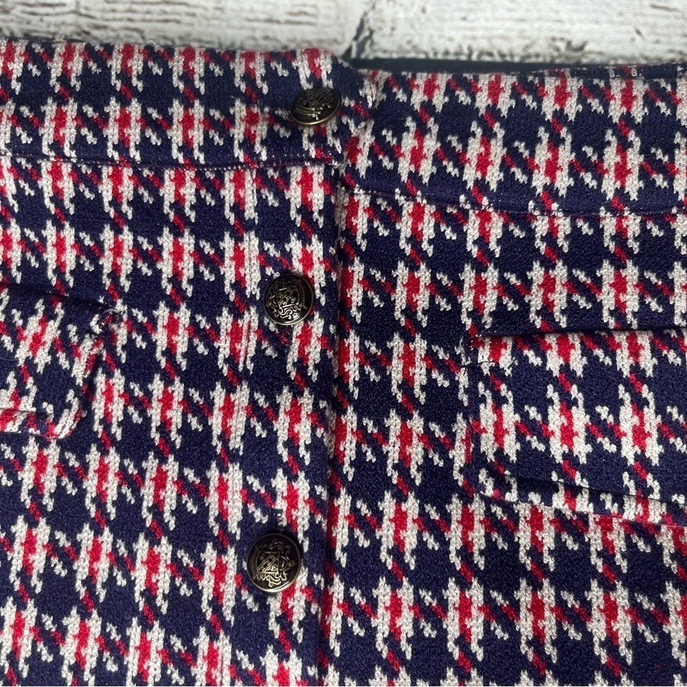Modcloth Houndstooth Mini Skirt Size M - Picture 3 of 10